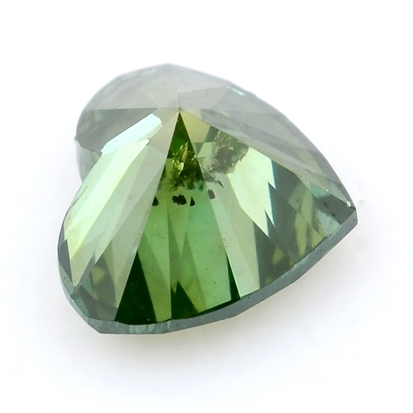 0.39 Green Diamond Heart Loose Diamond