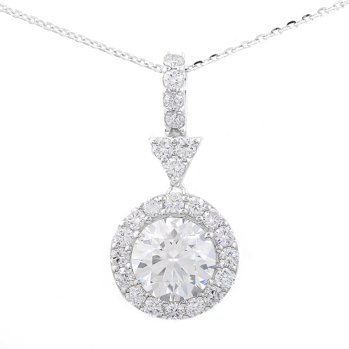 2.20 Carats Lab Grown Diamond 14K Gold Pendant
