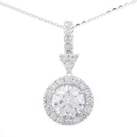 2.20 Carats Lab Grown Diamond 14K Gold Pendant