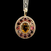 2.96 Ct Oval Tourmaline 14K Gold Pendant