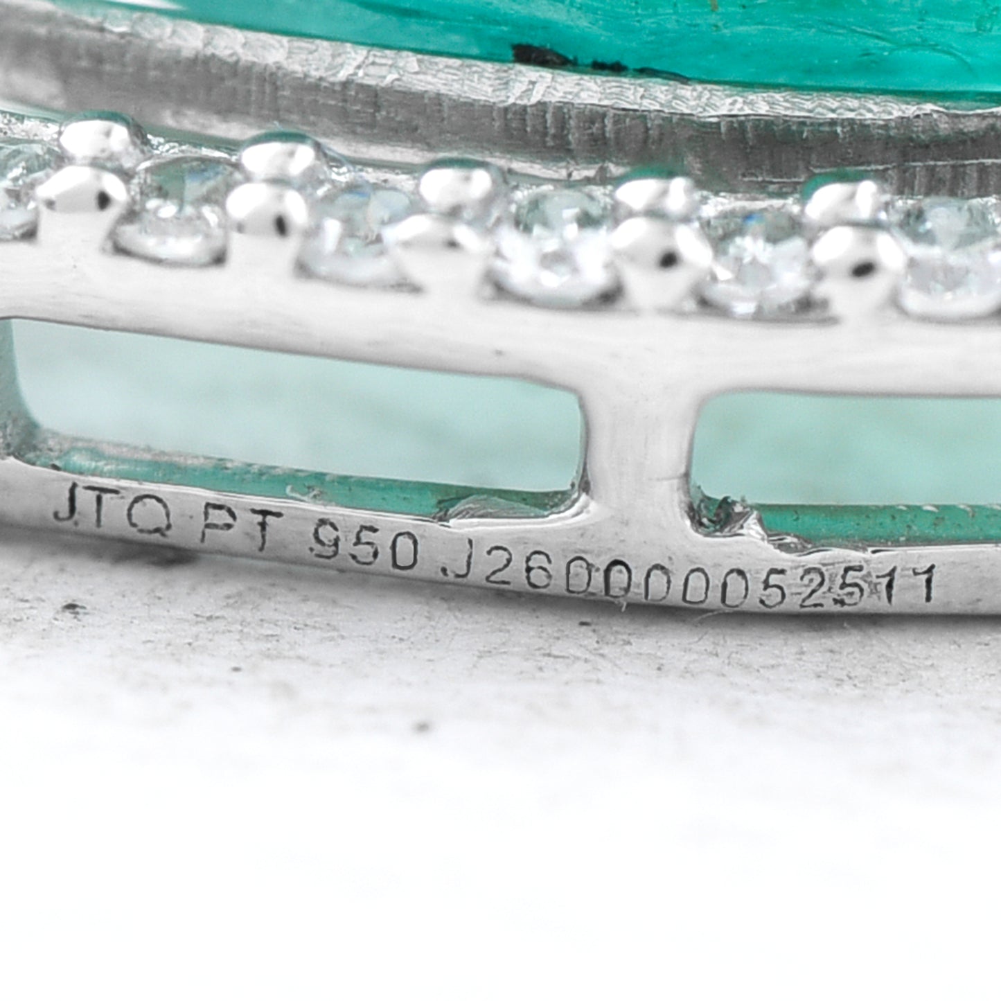 1.73 Ct Pear Mixed Cut Natural Emerald 950 Platinum Pendant