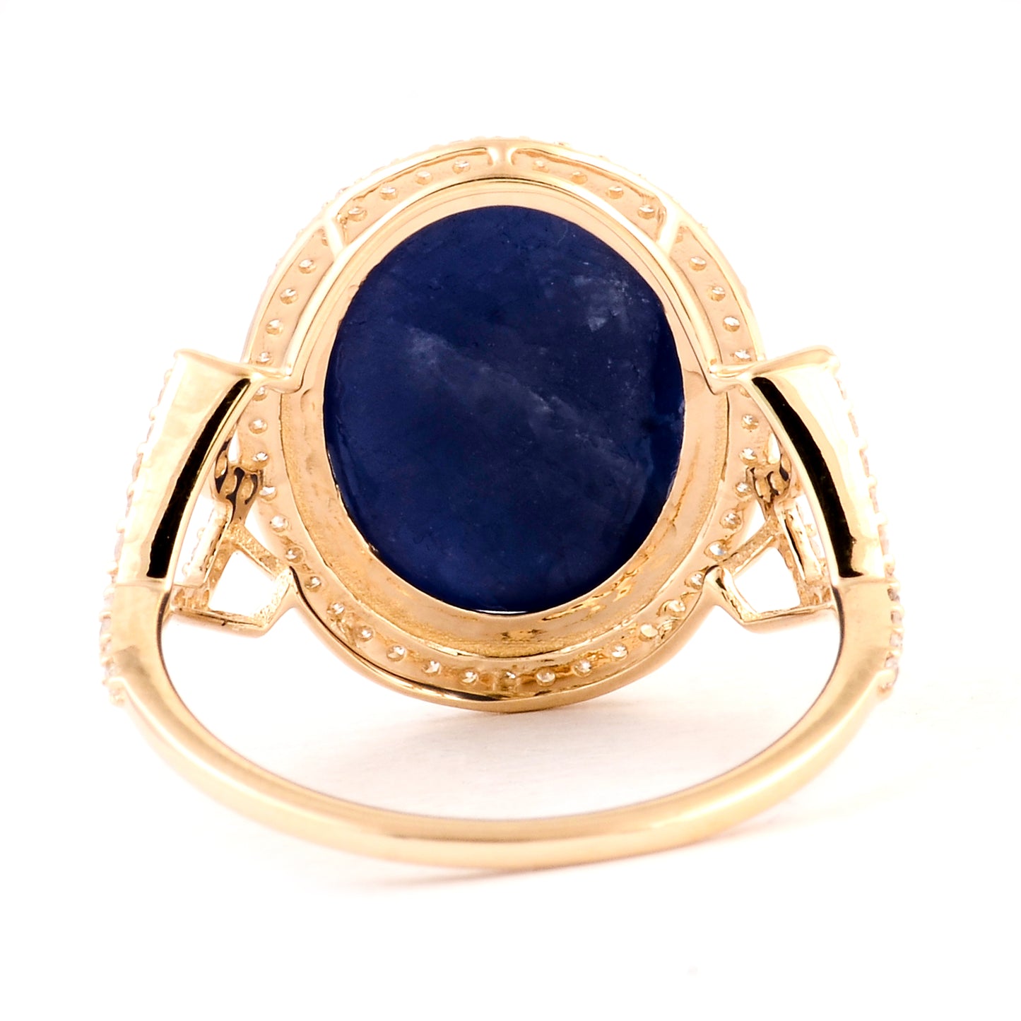 8.63 Ct Natural Codundum Sapphire 14K Gold Ring