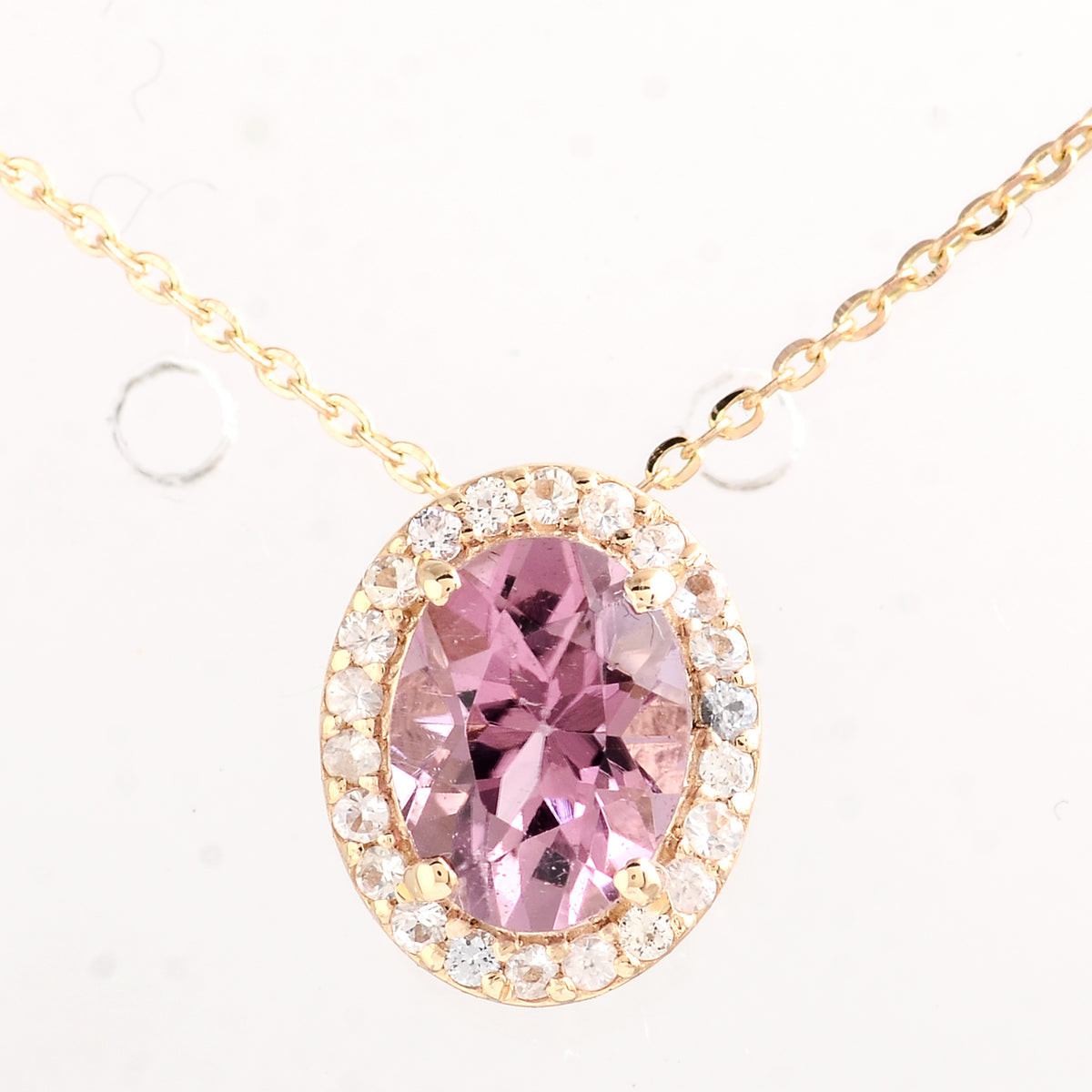 1.17 Ct Oval Tourmaline 14K Gold Pendant