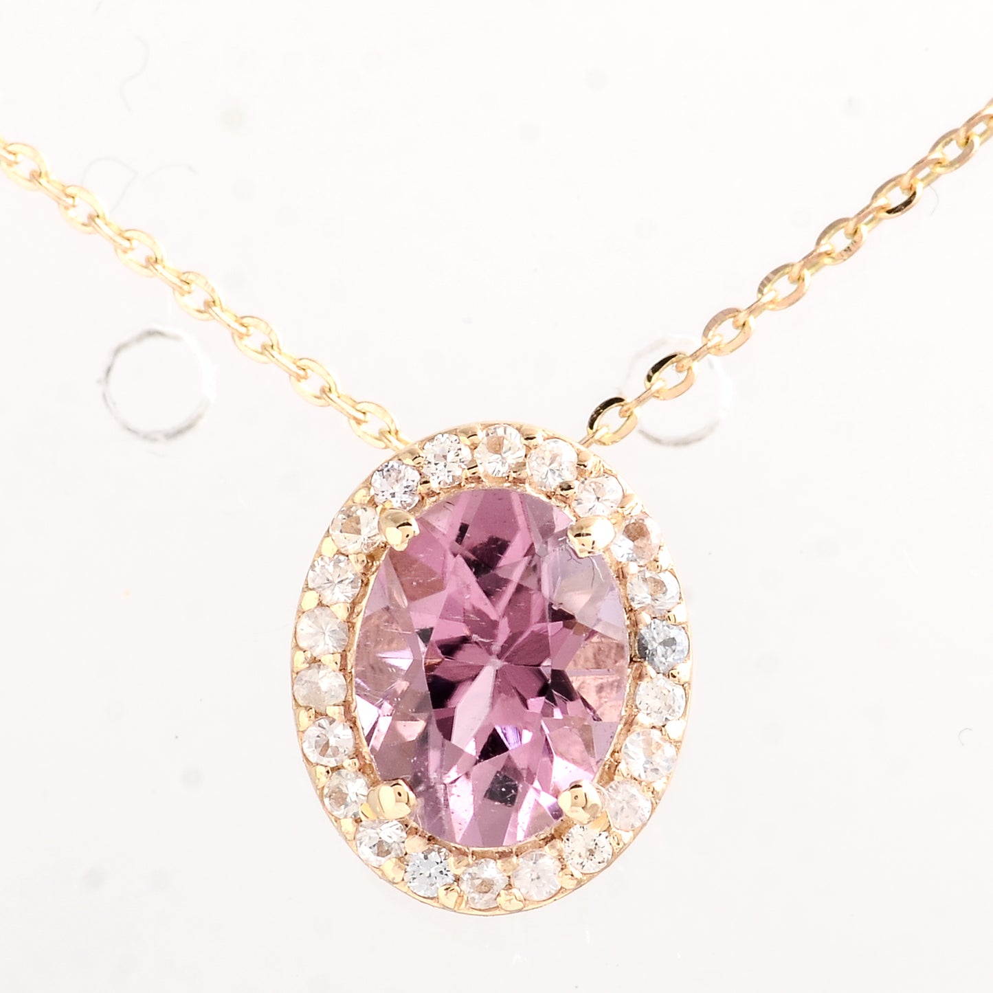 1.17 Ct Oval Tourmaline 14K Gold Pendant