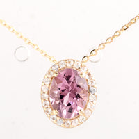 1.17 Ct Oval Tourmaline 14K Gold Pendant