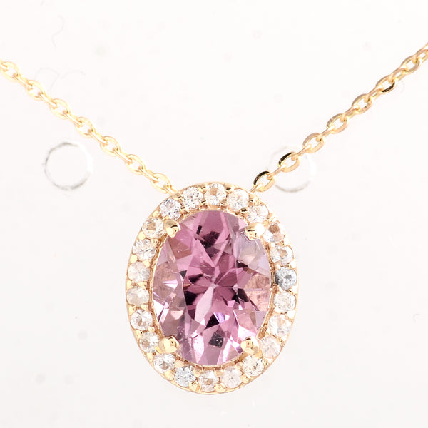 1.17 Ct Oval Tourmaline 14K Gold Pendant