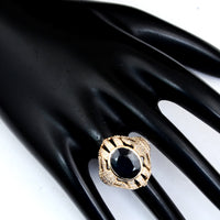 6.75 Carats Natrual Corundum Sapphire 14K Gold Ring