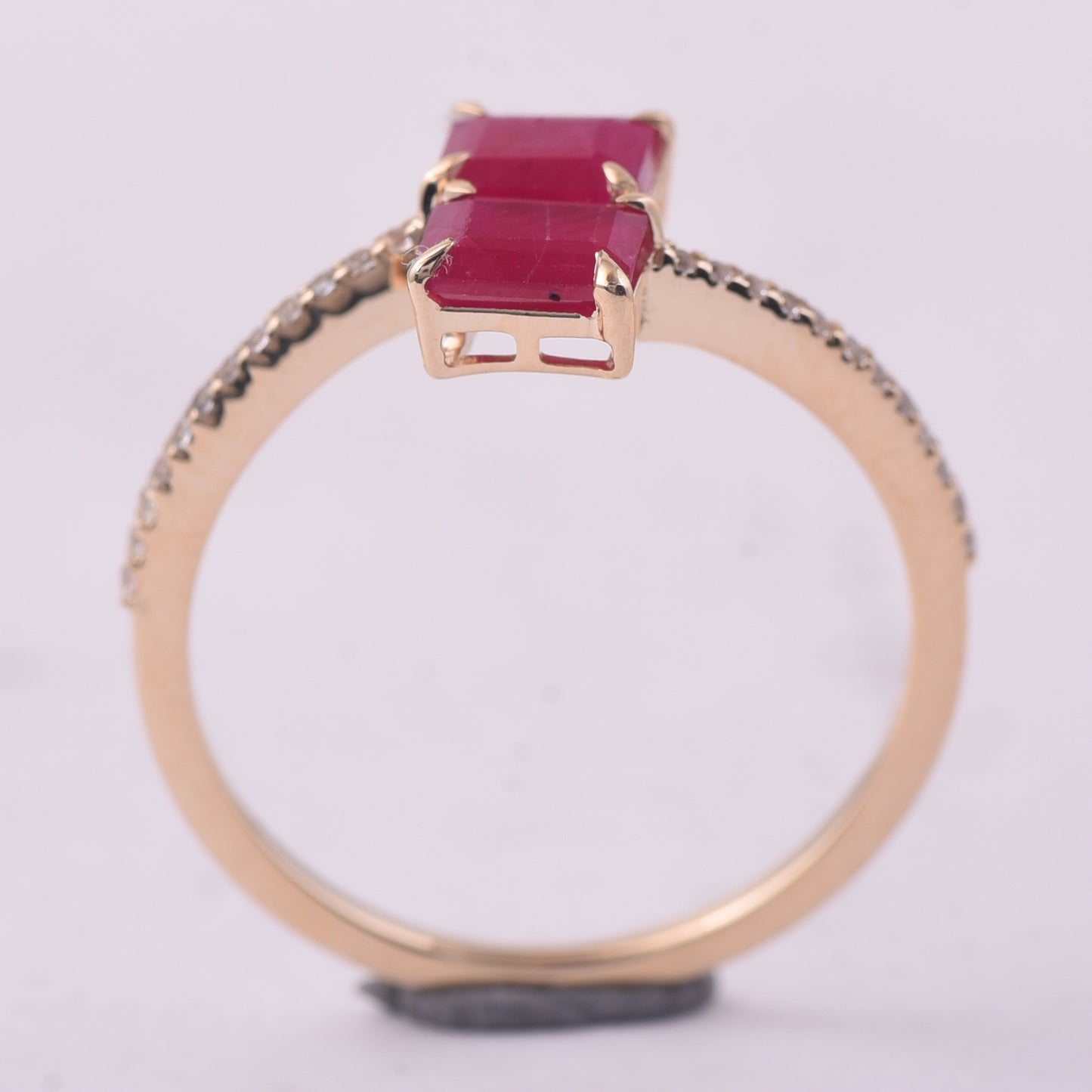 1.35 Ct Octagon Ruby 9K Gold Ring