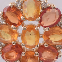 1.66 Ct Oval Natural Multi Coloured Sapphire 14K Gold Pendant