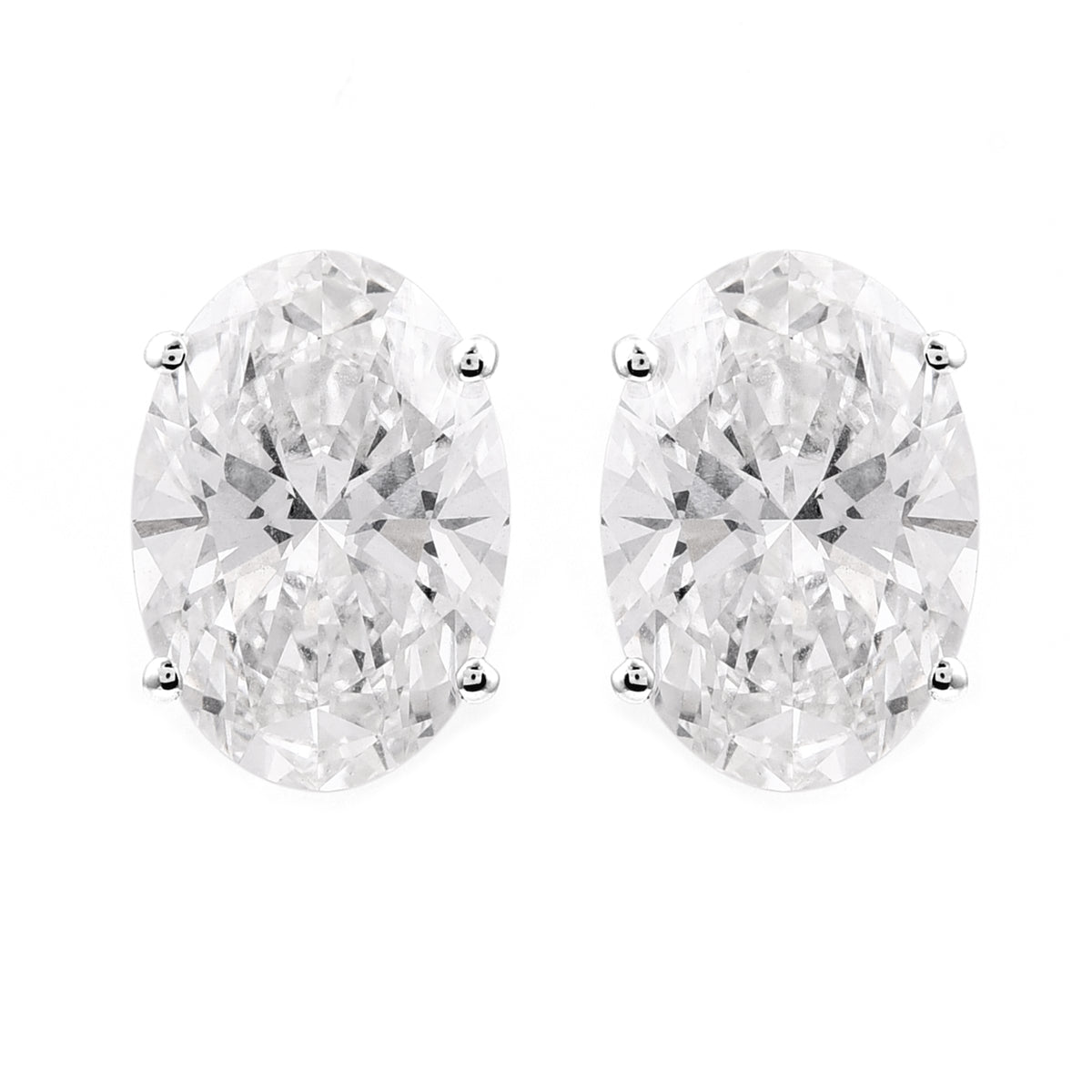 3.69 Carats Lab Grown Diamond 14K Gold Earrings