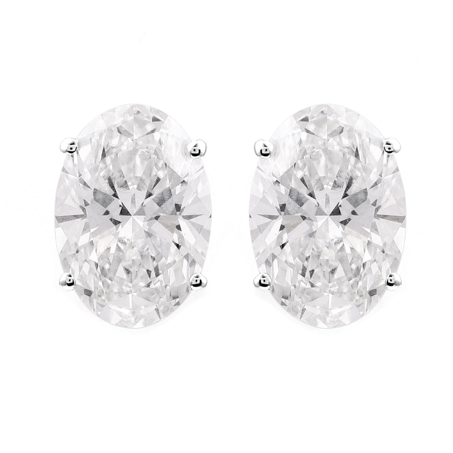 3.69 Carats Lab Grown Diamond 14K Gold Earrings