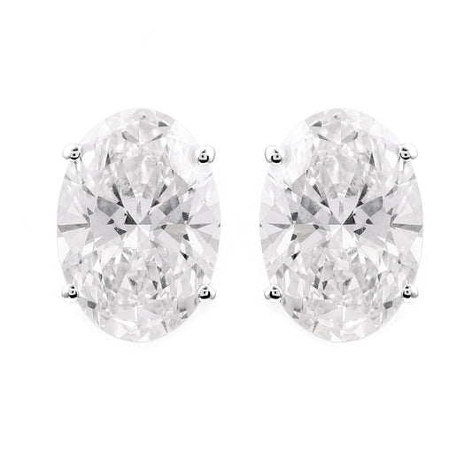 3.69 Carats Lab Grown Diamond 14K Gold Earrings