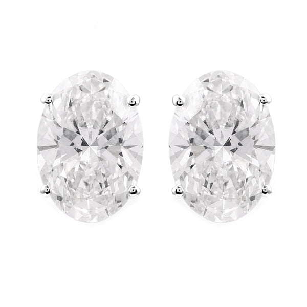 3.69 Carats Lab Grown Diamond 14K Gold Earrings