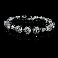 31.93 Ct Round Lab Grown Diamond 14K Gold Bracelet