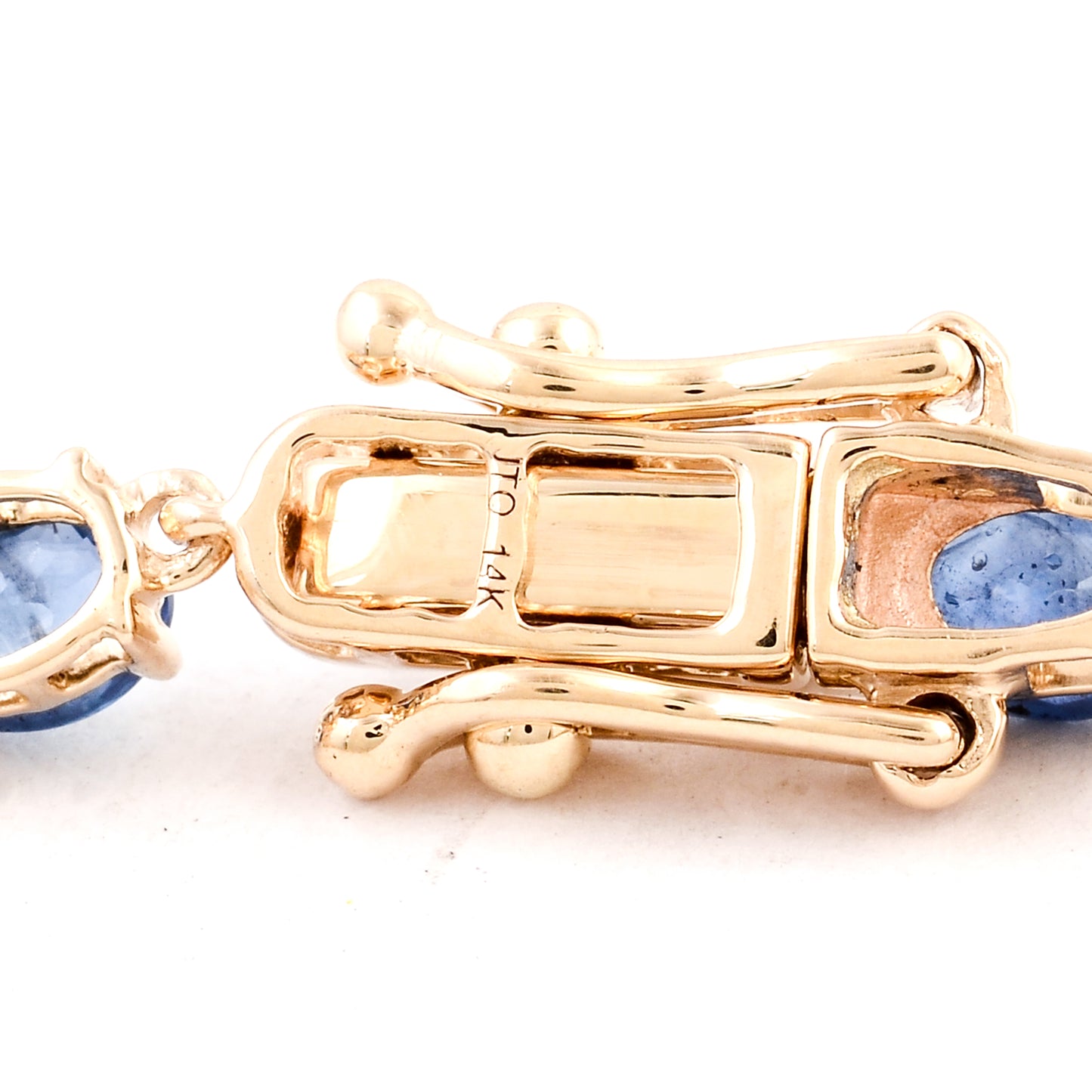 4.08 Ct Oval Sapphire 14K Gold Bracelet