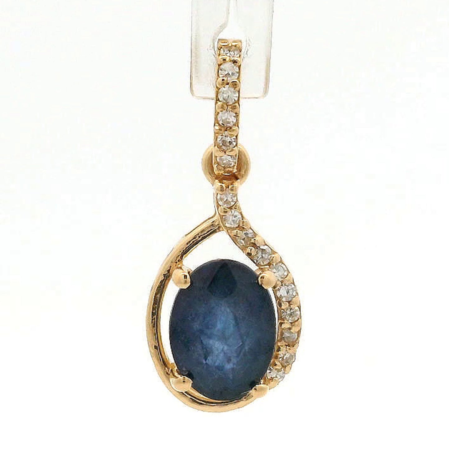 1.13 Ct Oval Sapphire 14K Gold Pendant
