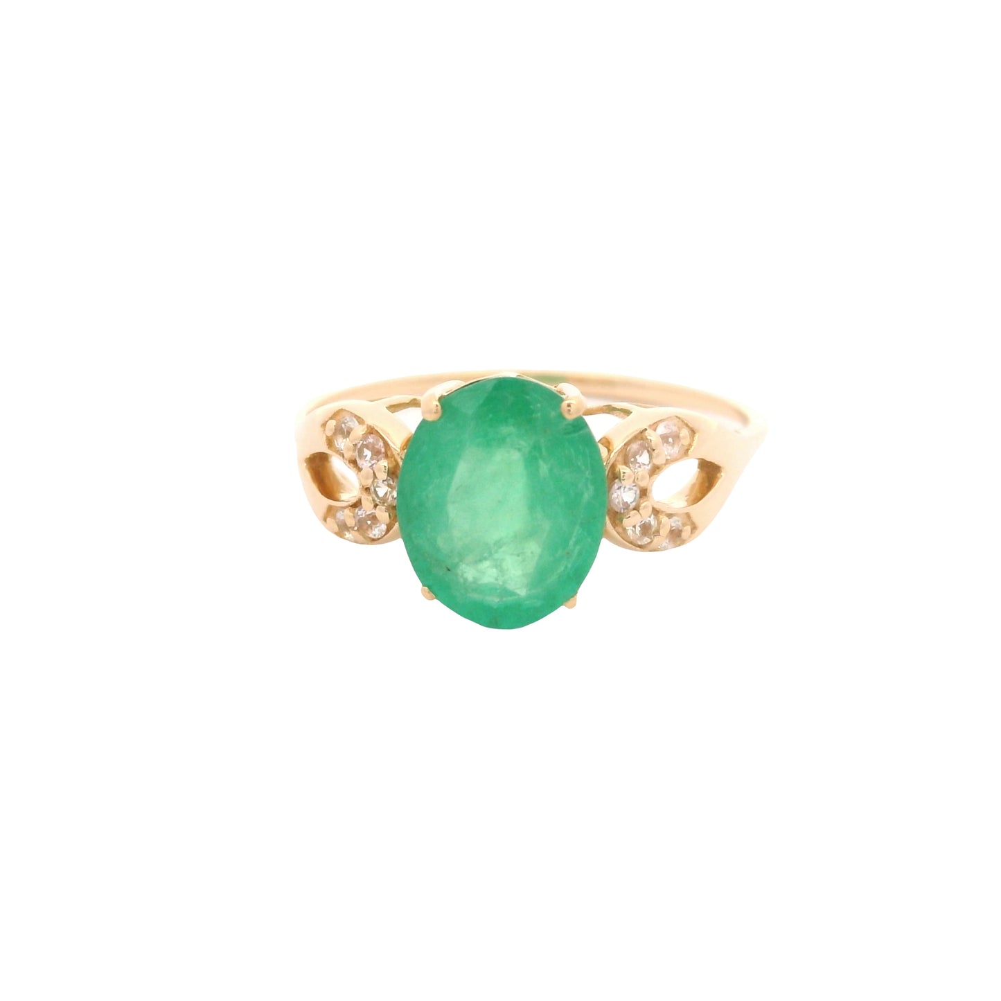1.94 Ct Oval Emerald 14K Gold Ring