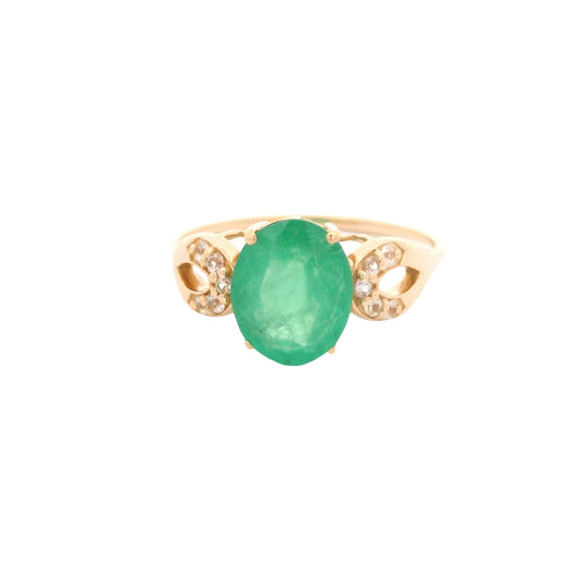 1.94 Ct Oval Emerald 14K Gold Ring
