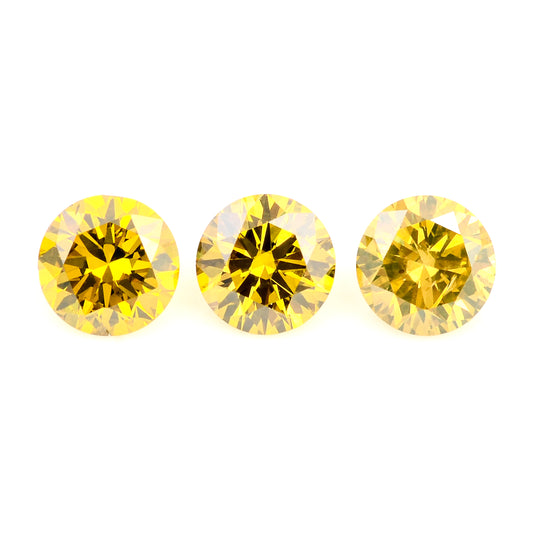 0.56 Yellow Diamond Round Loose Gemstone