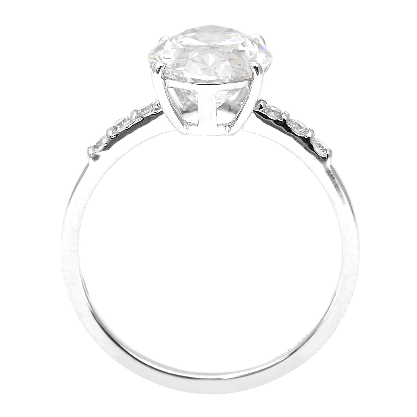 3.14 Carats Lab Grown Diamond 14K Gold Ring