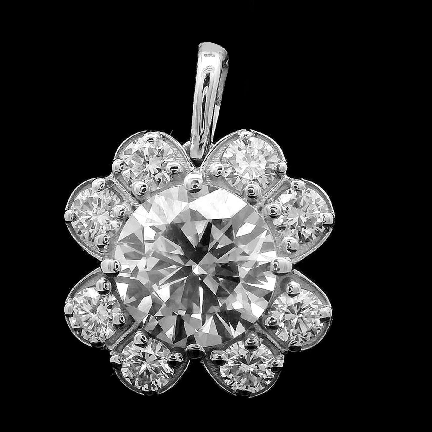 2.09 Carats Lab Grown Diamond 14K Gold Pendant