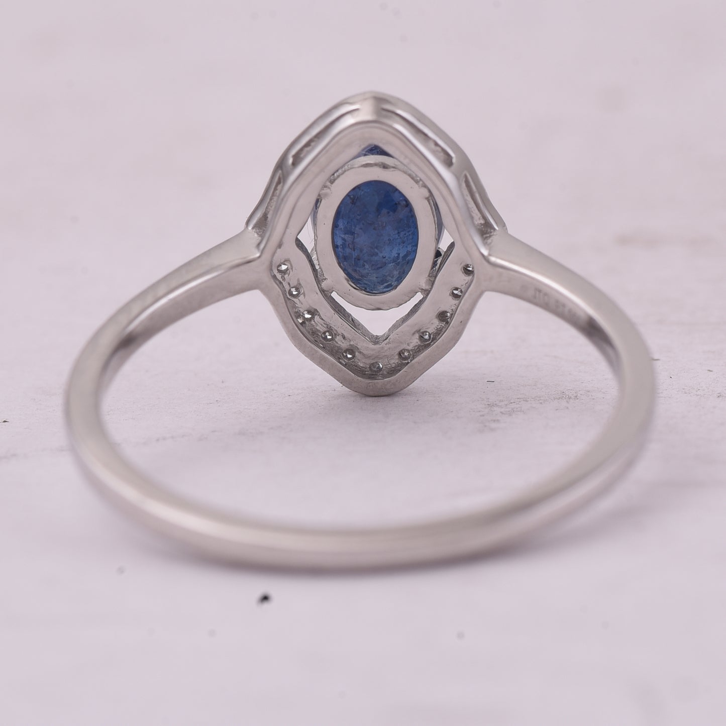 1.15 Ct Oval Mixed Cut Natural Sapphire 950 Platinum Ring