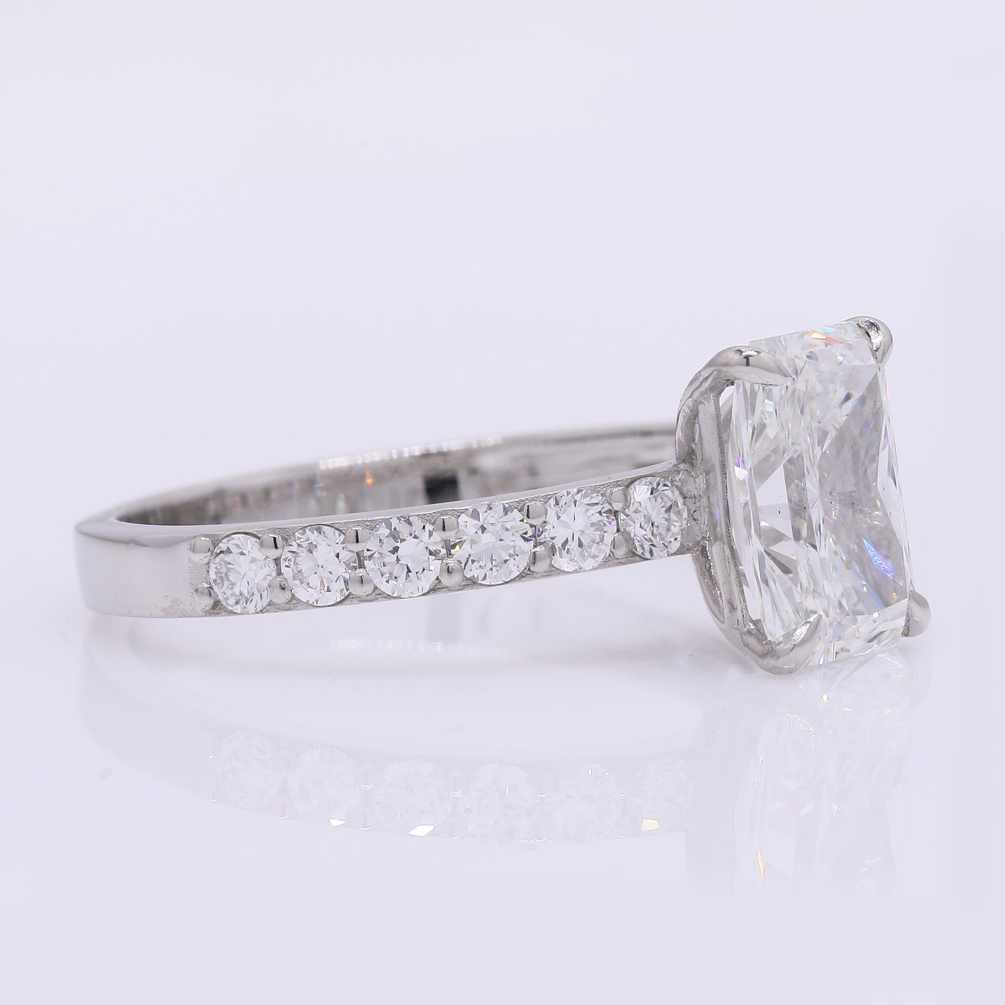 2.44 Carats Lab Grown Diamond 950 Platinum Ring