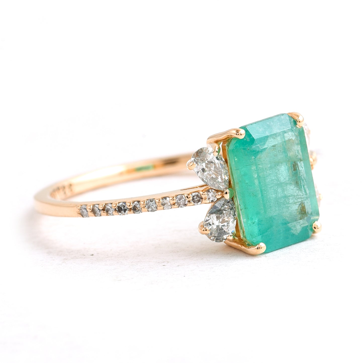 1.94 Ct Octagon Emerald 14K Gold Ring