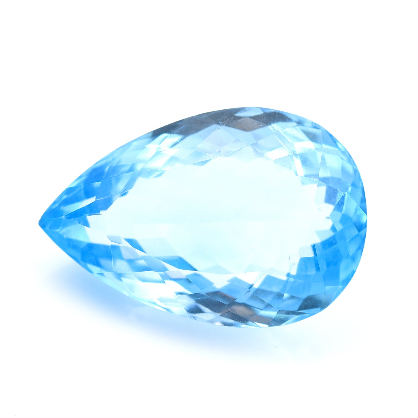 33.41 Natural Blue Topaz Pear Mixed Cut Gemstone