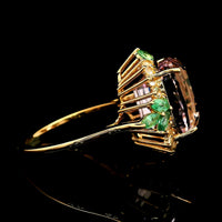 10.25 Ct Cushion Kunzite 14K Gold Ring