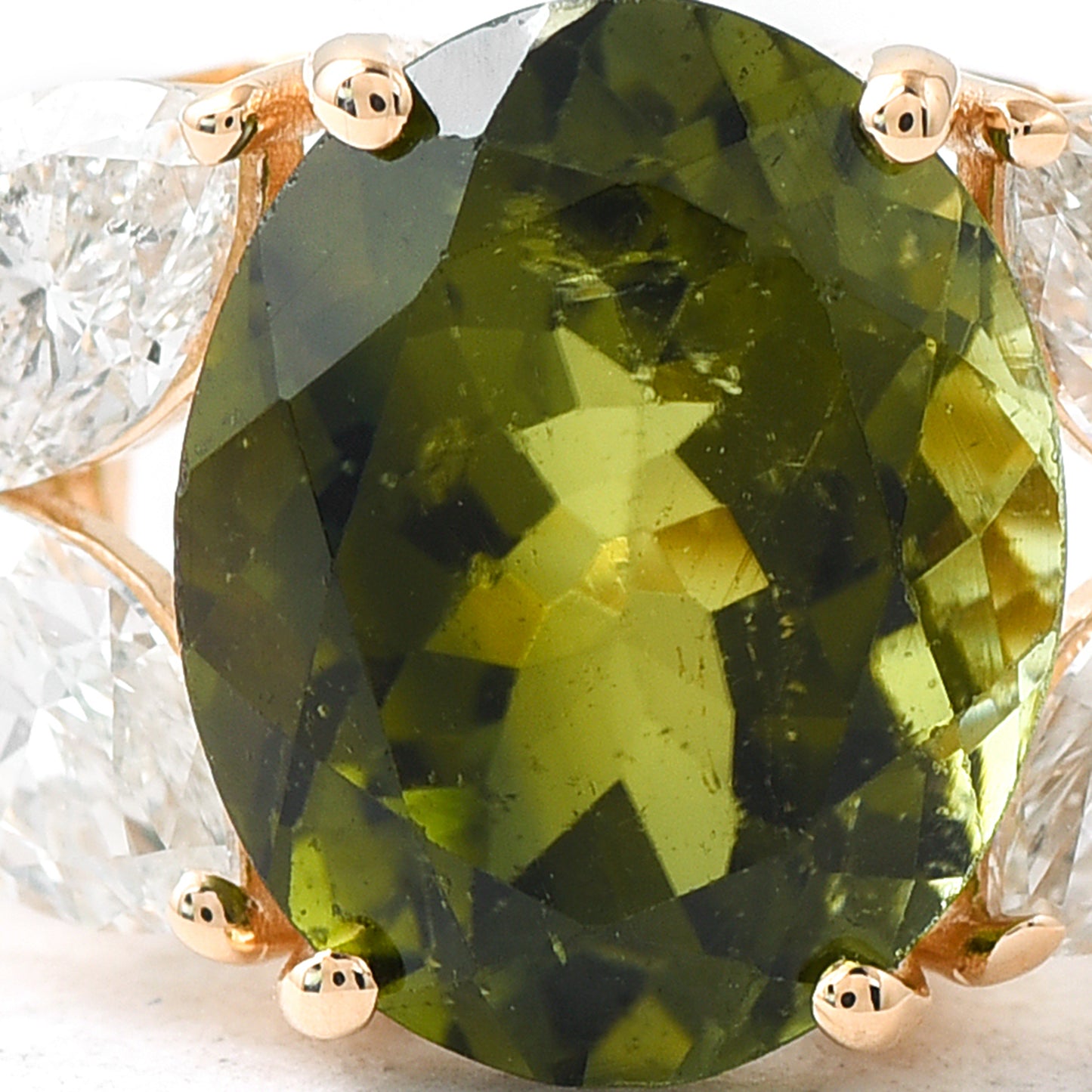 3.42 Ct Oval Tourmaline 14K Gold Ring