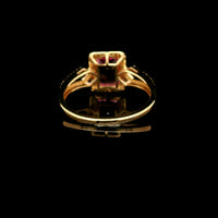 2.20 Ct Emerald Cut Lab Grown Pink Sapphire 14K Gold Ring