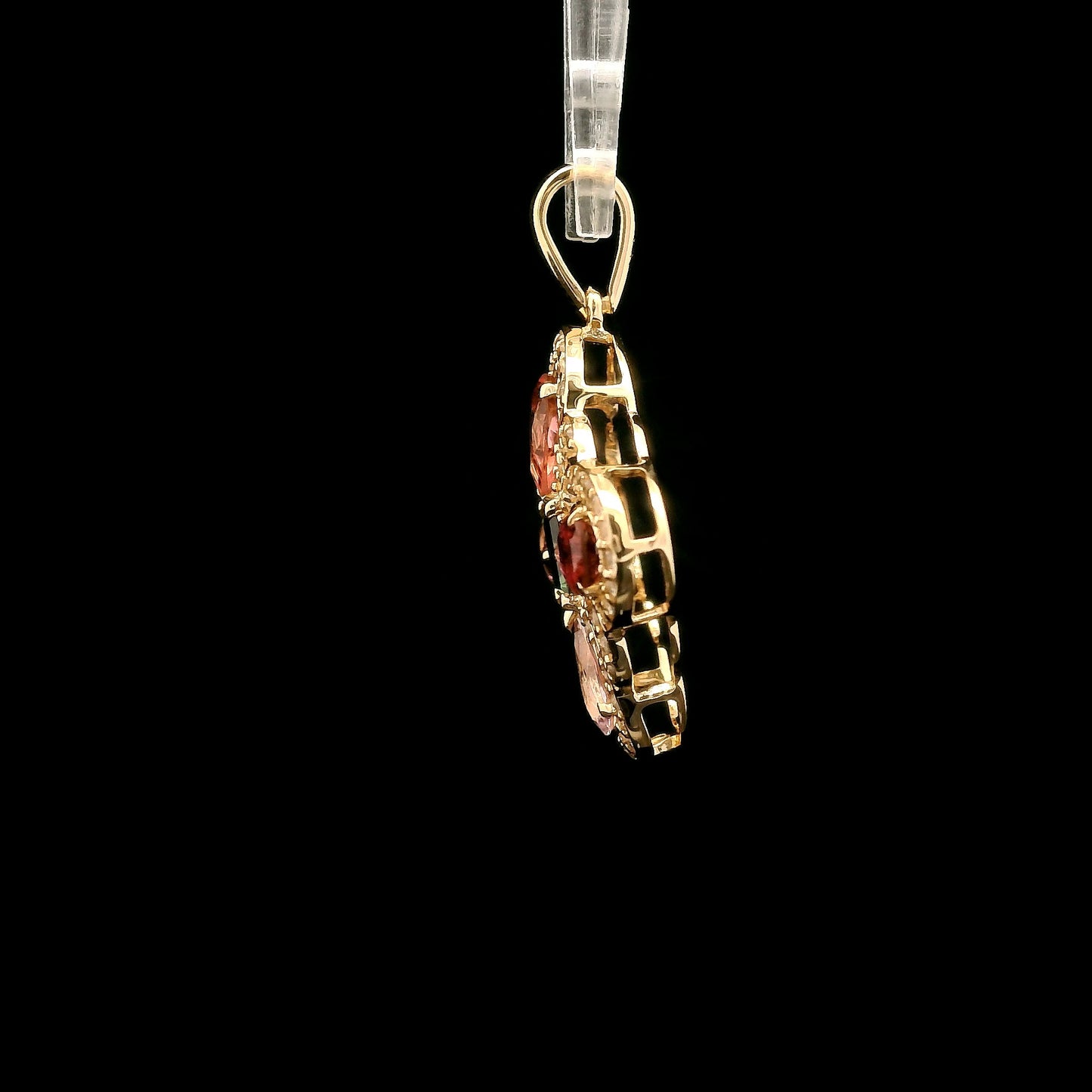 1.25 Ct Square Tourmaline 14K Gold Pendant