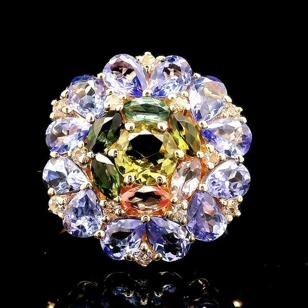 2.70 Ct Round Tourmaline 14K Gold Ring
