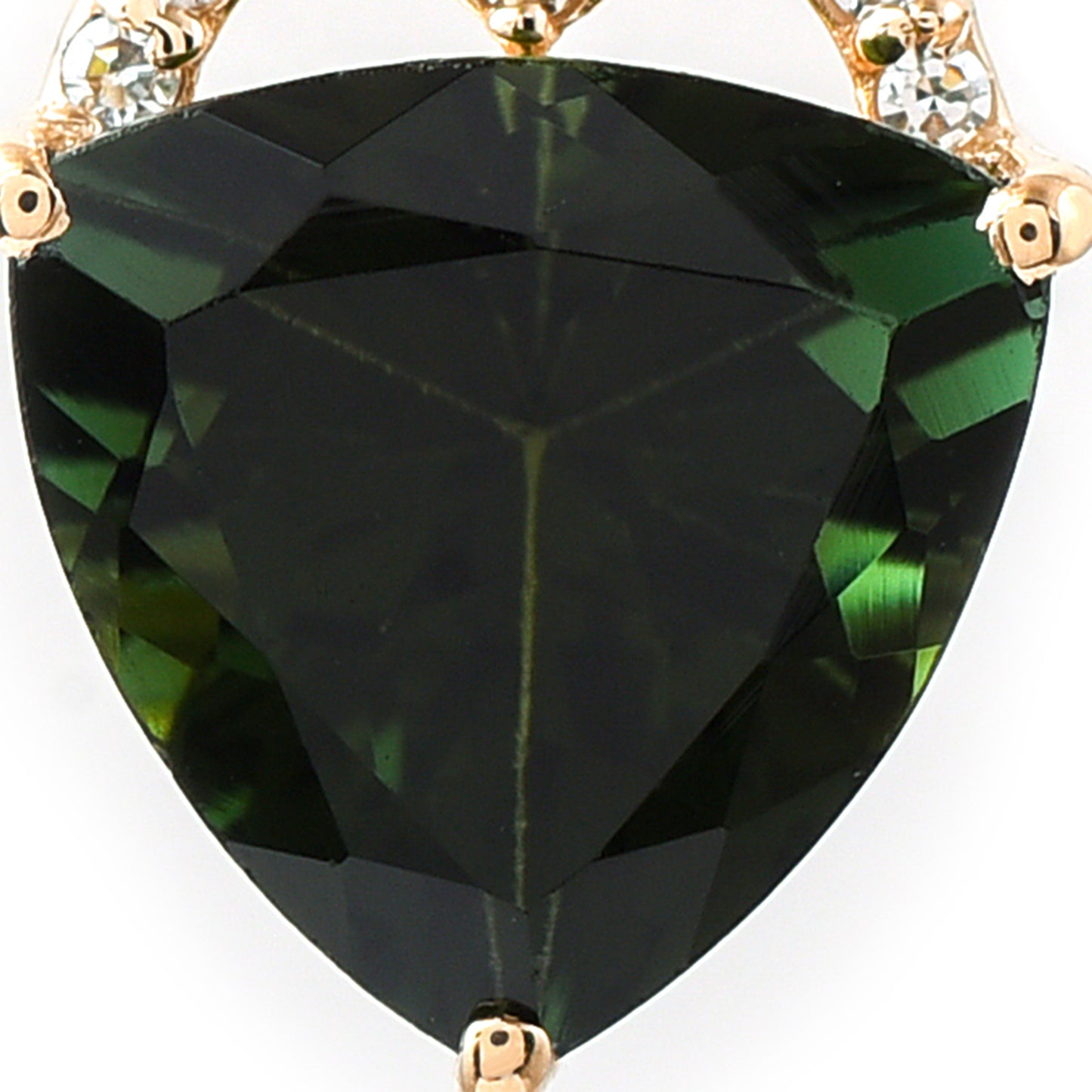 1.65 Ct Trillion Tourmaline 14K Gold Pendant