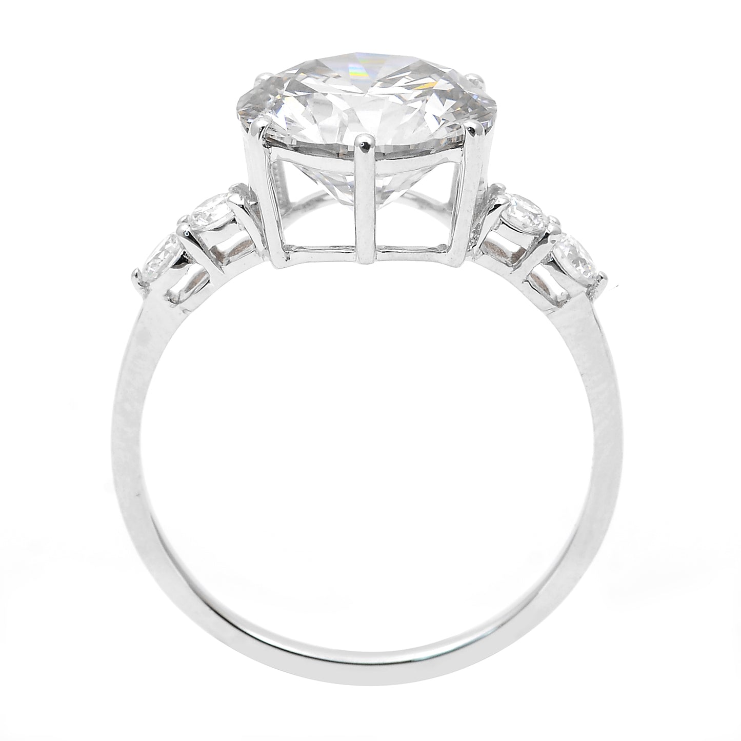 3.76 Carats Lab Grown Diamond 14K Gold Ring