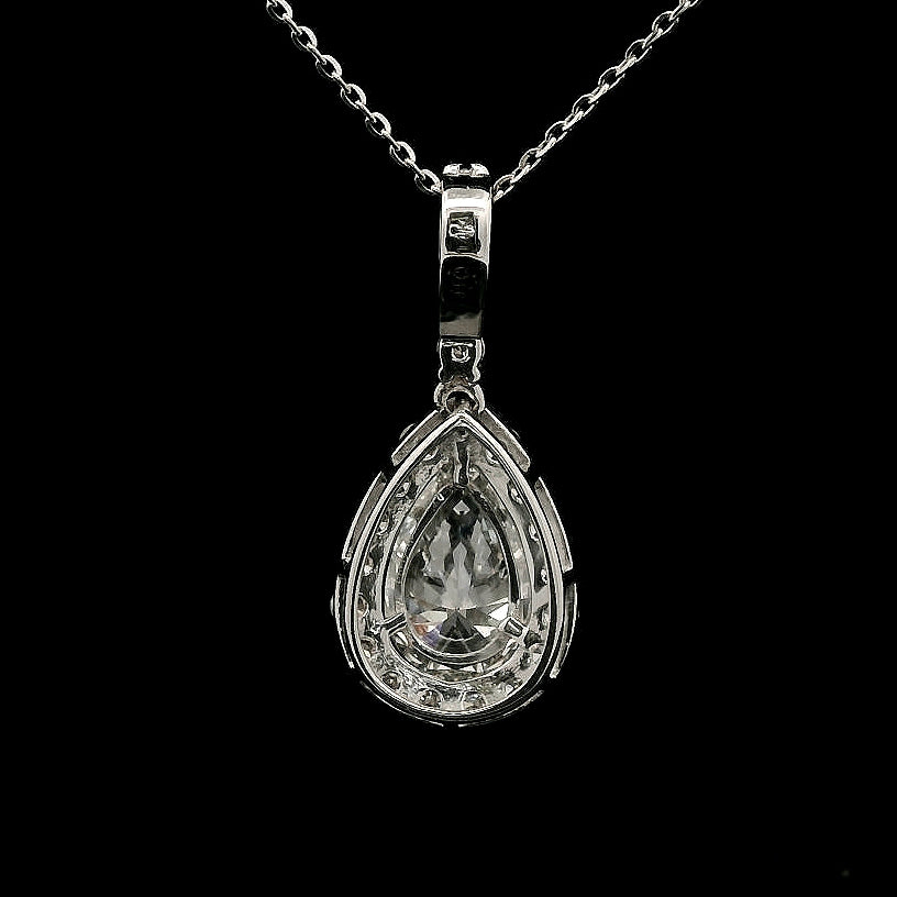 2.10 Carats Lab Grown Diamond 14K Gold Pendant