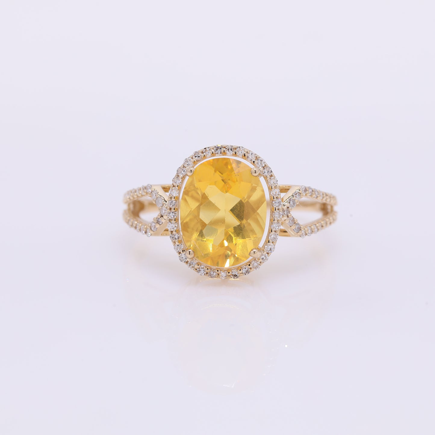 1.91 Ct Oval Mixed Cut Natural Fire Opal 14K Gold Ring