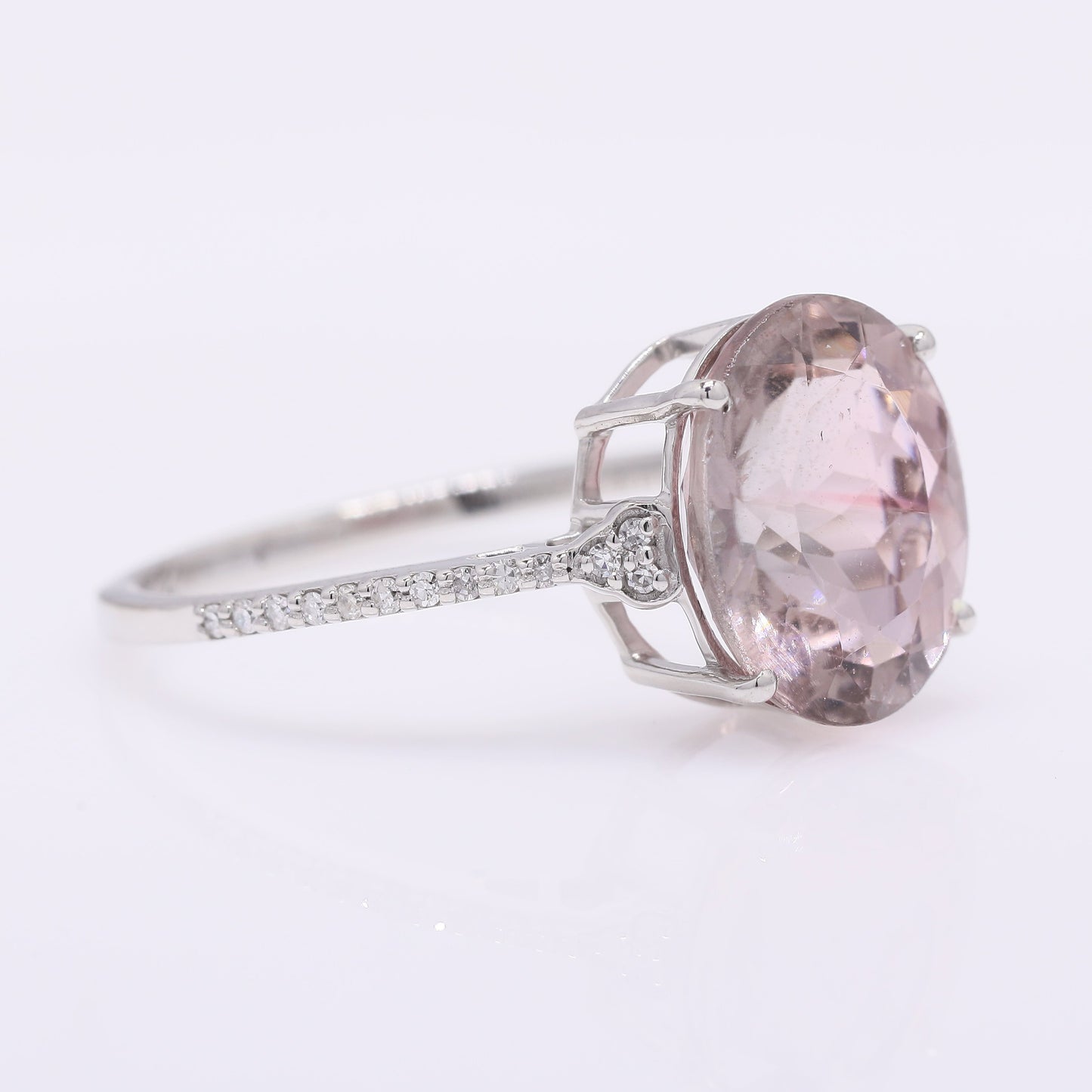 3.98 Ct Oval Mixed Cut Natural Tourmaline 950 Platinum Ring