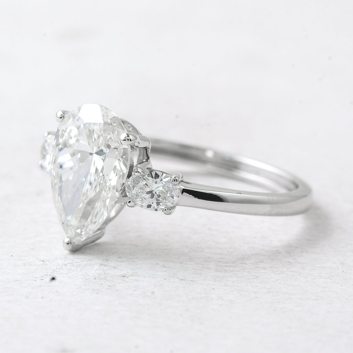 2.27 Ct Pear Lab Grown Diamond 14K Gold Ring