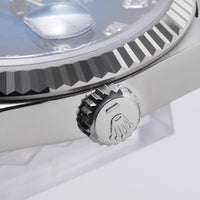 Pre-owned Rolex Datejust 16234G with 10 Diamonds, Blue Gradient, W Serial, Men's