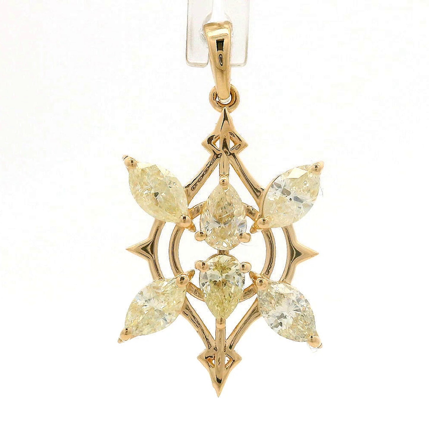 1.18 Ct Pear Diamond 14K Gold Pendant