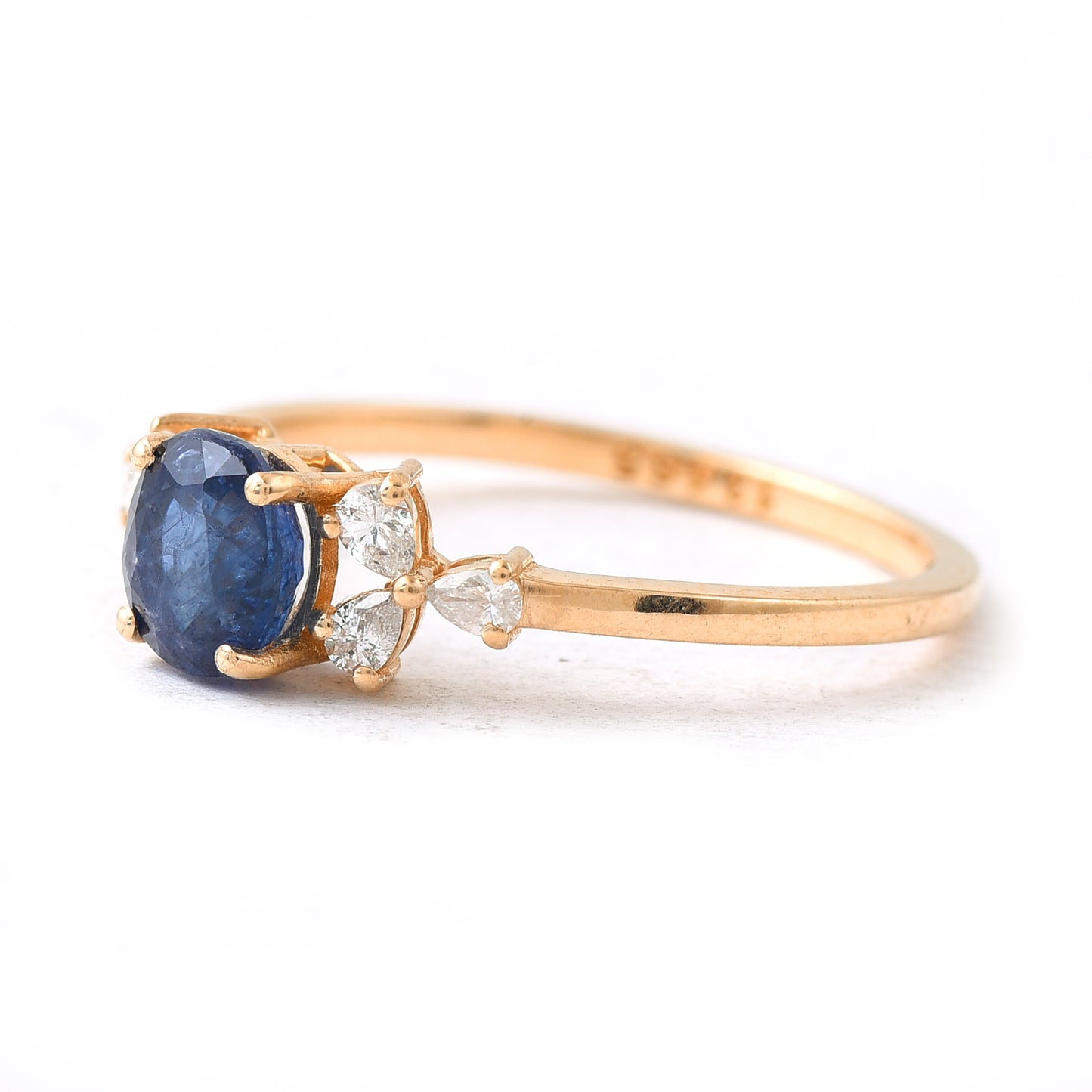 1.16 Ct Oval Sapphire 14K Gold Ring