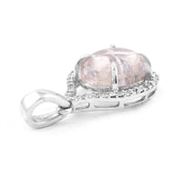 2.74 Ct Oval Cabochon Cut Natural Tourmaline 950 Platinum Pendant