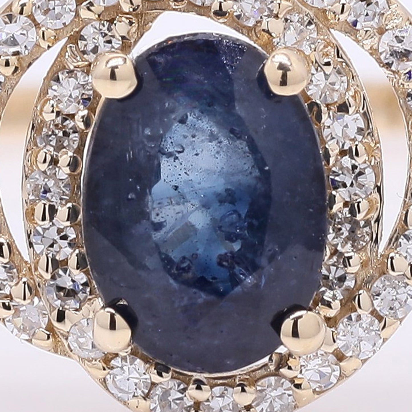 1.21 Ct Oval Mixed Cut Natural Sapphire 14K Gold Ring