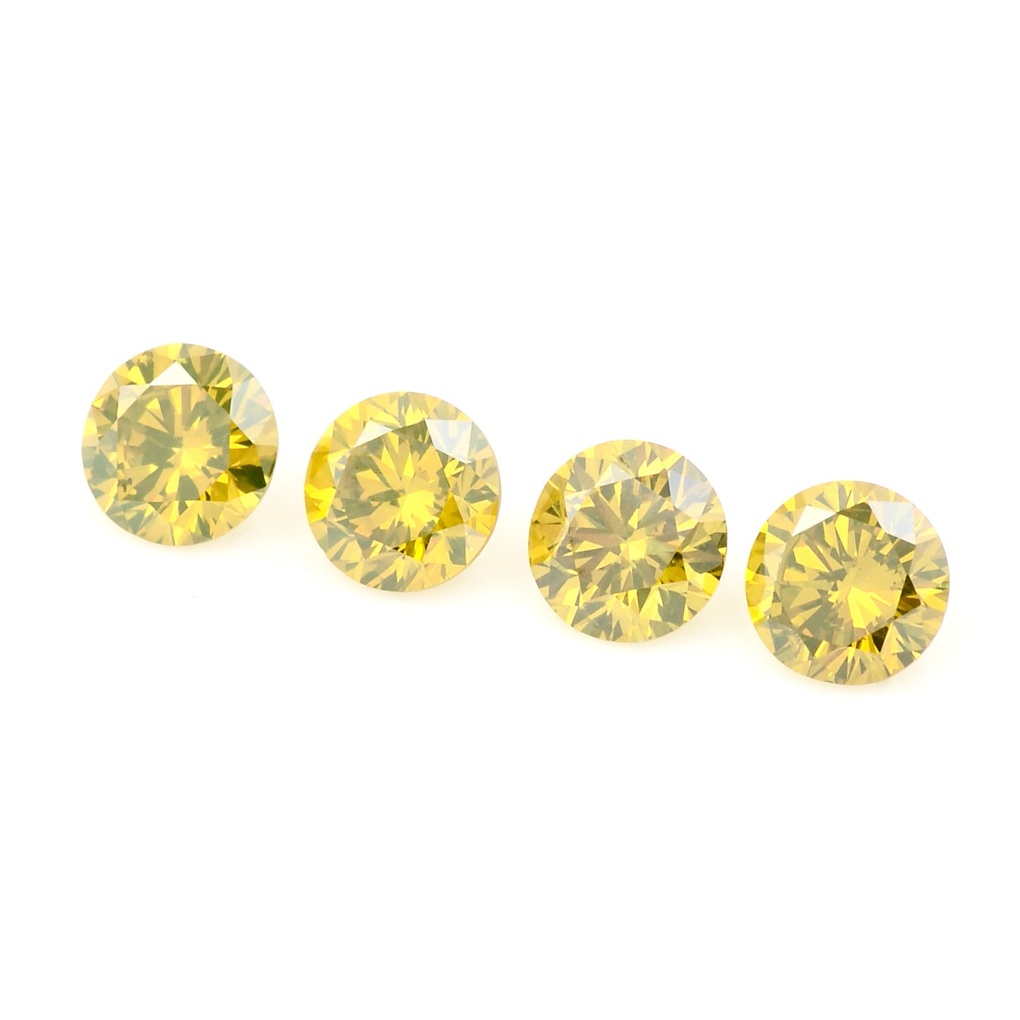 0.74 Yellow Diamond Round Loose Gemstone