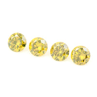 0.74 Yellow Diamond Round Loose Gemstone