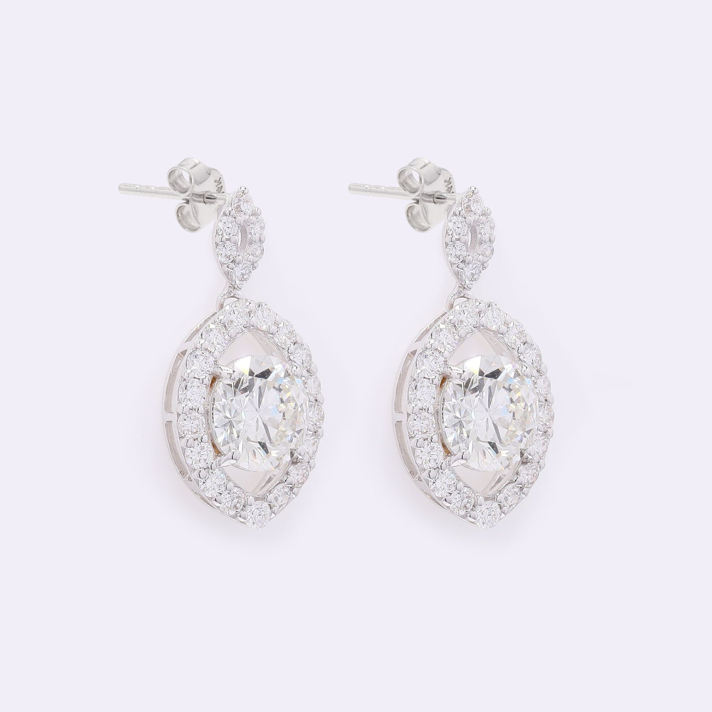 4.09 Carats Lab Grown Diamond 14K Gold Earrings