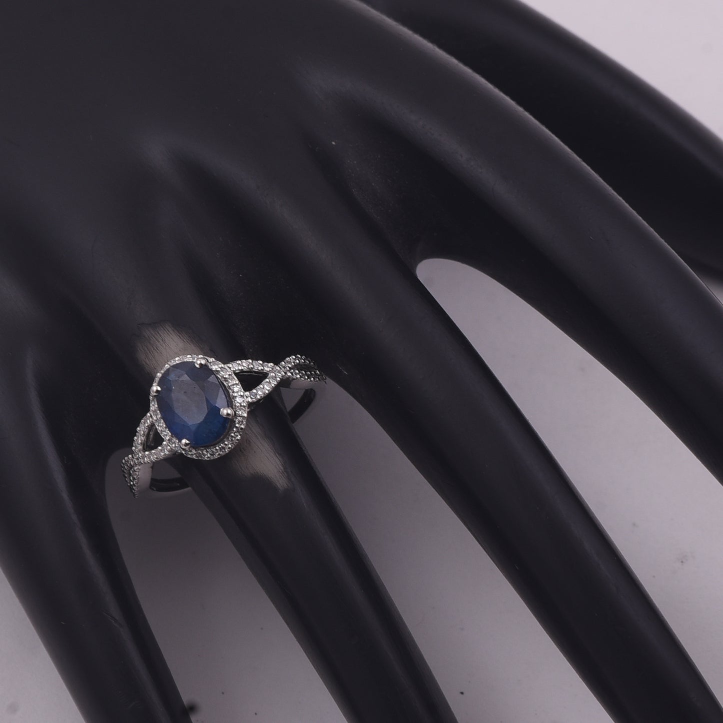 2.09 Ct Oval Mixed Cut Natural Sapphire 950 Platinum Ring