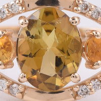 1.67 Ct Oval, Pear Natural Tourmaline 14K Gold Ring